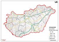 Gázvezetékek hálózata Magyarországon (2013)