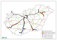 Meglévő és tervezett gyorsforgalmi utak és hidak (2003-2011 közötti megvalósulás