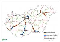 Meglévő és tervezett gyorsforgalmi utak és hidak (2003-2011 közötti megvalósulás