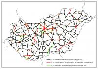 Főúthálózat (OTrT(2008.) és Nagytávú terv(2011.) összevetése)