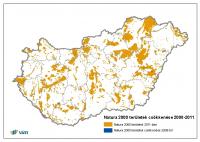 Natura 2000 területek csökkenése 2008-2011