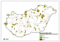 Egyedi jogszabállyal védett természeti területek 2006-ban és 2012-ben