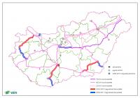 Villamosenergia távvezeték-hálózat (2003-2011 közötti megvalósulás kiemelve)