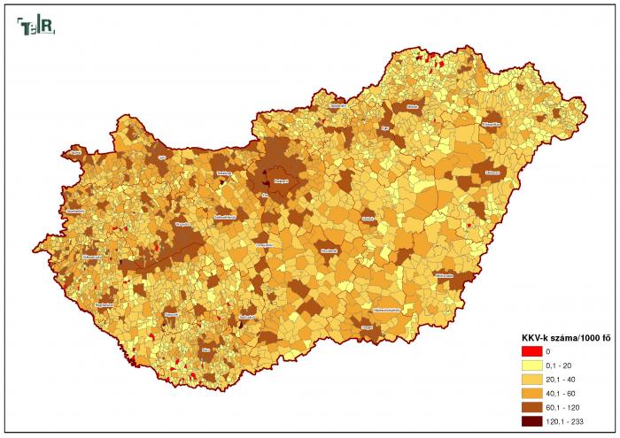 1000 főre jutó kis- és középvállalkozások száma (2007) (foglalkoztatotti létszám