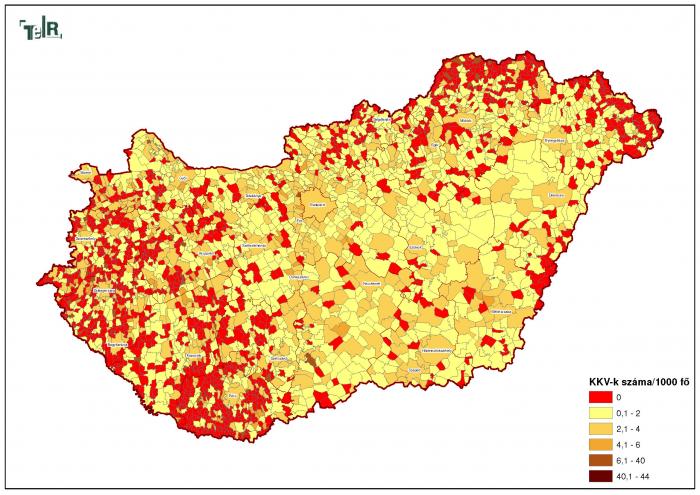 1000 főre jutó kis- és középvállalkozások száma (2007) (foglalkoztatotti létszám