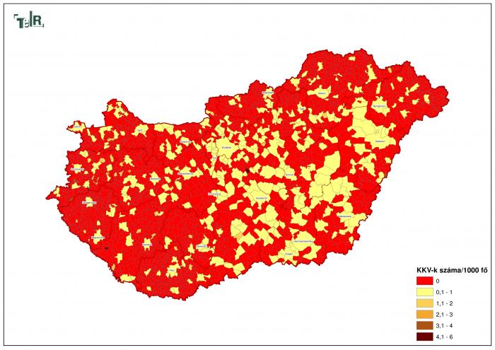 1000 főre jutó kis- és középvállalkozások száma (2009) (foglalkoztatotti létszám