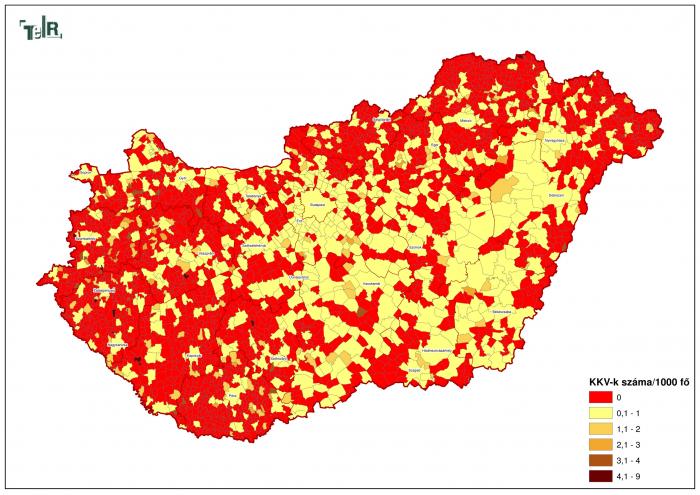 1000 főre jutó kis- és középvállalkozások száma (2007) (foglalkoztatotti létszám