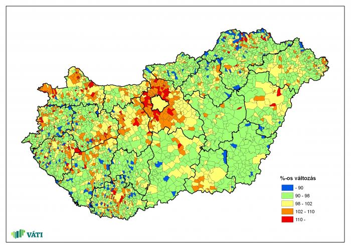 Népességváltozás 2005-2010