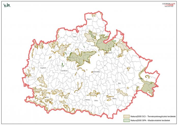Natura 2000 területek - Baranya megye