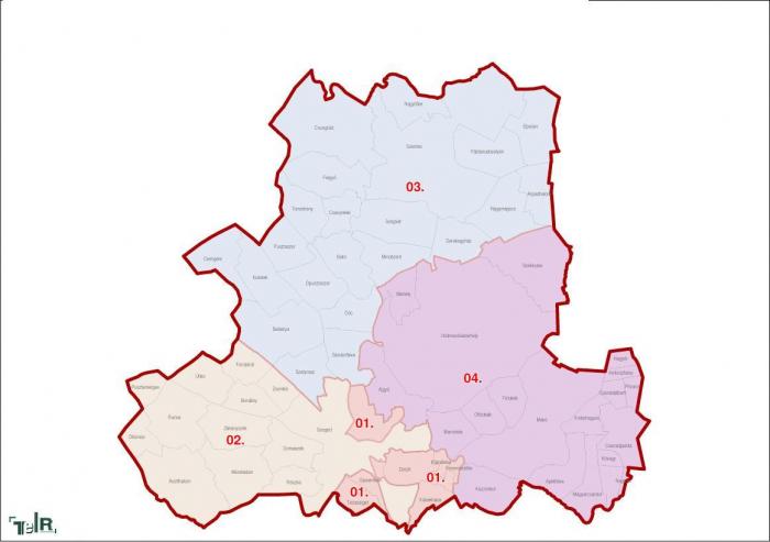 Csongrád megye, egyéni választókerületek (2011.12.30.)
