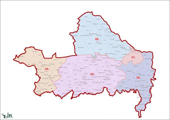 Győr-Moson-Sopron megye, egyéni választókerületek (2011.12.30.)