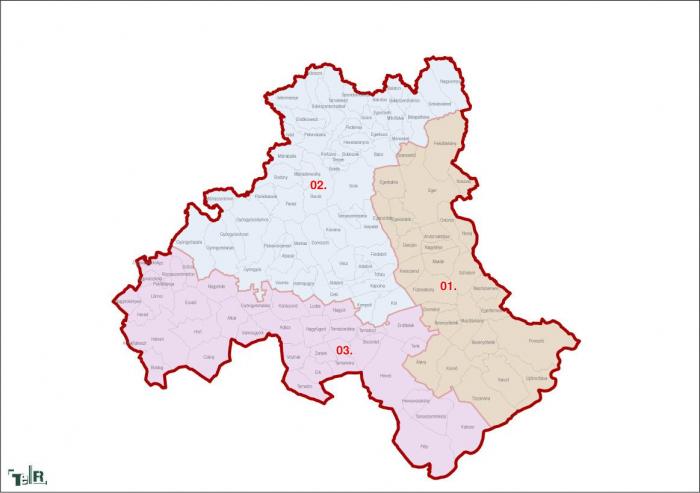 Heves megye, egyéni választókerületek (2011.12.30.)