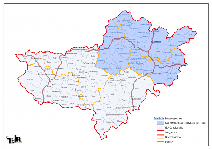 nógrád megye térkép Leghátrányosabb helyzetű kistérségek települései Nógrád megyében  nógrád megye térkép