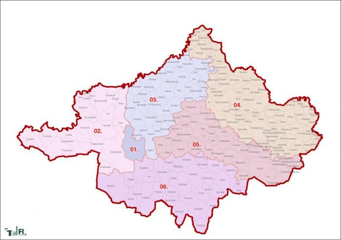 Szabolcs-Szatmár-Bereg megye, egyéni választókerületek (2011.12.30.)