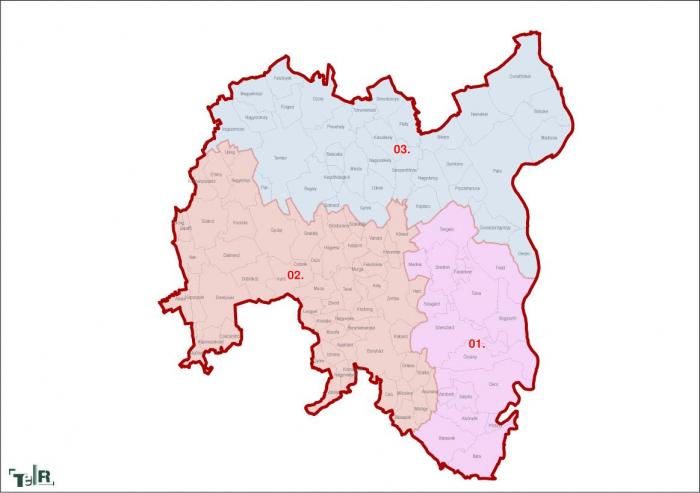Tolna megye, egyéni választókerületek (2011.12.30.)