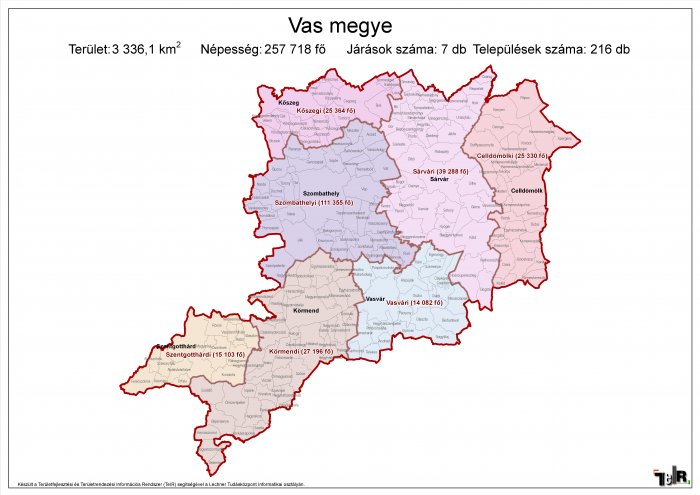 Vas megye járásaiv