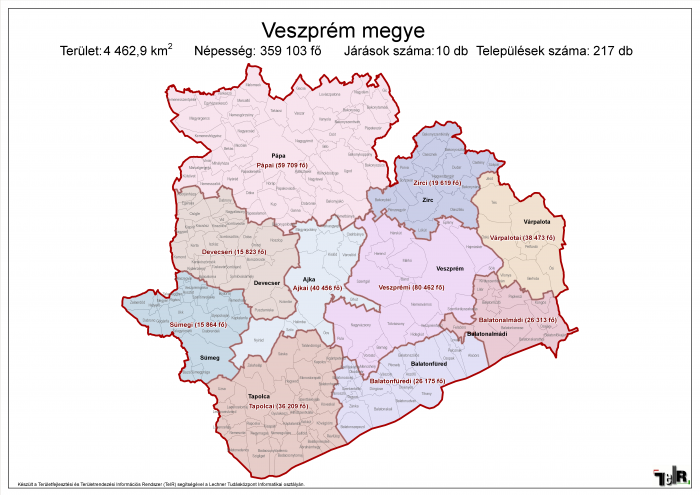 Veszprém megye járásai